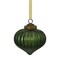 Northlight 3&#x22; Green Crackle Glass Onion Christmas Ornament